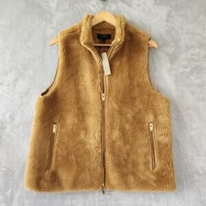 J. Crew Factory Tan Fleece Vest